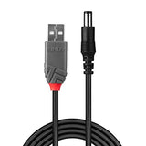LINDY Adapter Cable USB A male DC 5.5/2.1mm male 1.5m
