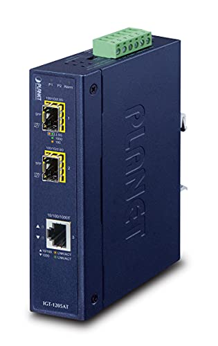 PLANET IGT-1205AT convertisseur de support réseau 1000 Mbit/s Bleu