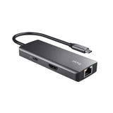 TRUST Adaptateur DALYX USB-C 6 en 1 2 USB-C 2 USB 1 HDMI 1 Ethernet