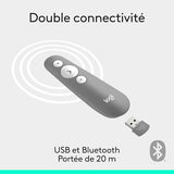 Logitech 910-006520 télécommande Bluetooth/RF Gris