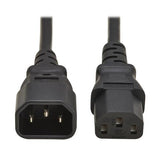 PDU Power Cord, C13 to C14 - 10A, 250V, H05VV-F, 2M, Black