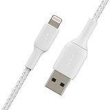 BELKIN BOOST CHARGE USB-A to Lightning Cable Braided 3M White