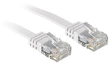 LINDY Cat.6 Flat Ribbon Patch Cable White 1m Without Shielding