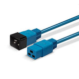 LINDY 2m IEC C19 to C20 Extension Cable Blue