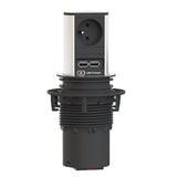 BACHMANN Multip. encastrable ELEVATOR 1 prise+1 charg 2 USB