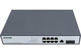 DEXLAN Switch Niv.2 8P Gigabit PoE+ 140W & 2 SFP