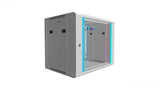 Extralink Cabinet rack EX.8574 400mm 600mm 450 mm hanging Openable 19'' 9U Rack monté sur le mur Gris