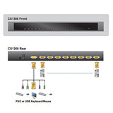 Aten CS1308 KVM RACKABLE COMB0 VGA/USB-PS2 8 PORTS