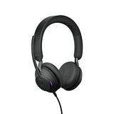 Jabra Evolve2 40, MS Stereo Casque Avec fil Arceau Bureau/Centre d'appels USB Type-A Bluetooth Noir