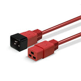 LINDY 1m IEC C19 to C20 Extension Cable Red