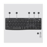 Logitech 920-009800 clavier Souris incluse Bureau RF sans fil QWERTY US International Graphite
