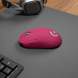 LOGITECH G PRO X SUPERLIGHT Gaming mouse right-handed optical 5 buttons wireless 2.4 GHz USB LIGHTSPEED receiver magenta