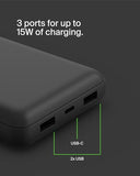 BELKIN Powerbank 20000mAh 15 W USB-C et USB-A
