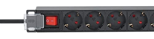 Intellinet 715133 unité de distribution d'énergie 9 sortie(s) CA 1U Noir