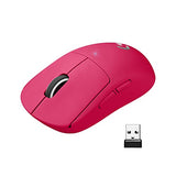 LOGITECH G PRO X SUPERLIGHT Gaming mouse right-handed optical 5 buttons wireless 2.4 GHz USB LIGHTSPEED receiver magenta