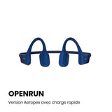 SHOKZ Casque à conduction osseuse OpenRun - Bluetooth - Bleu