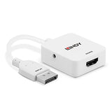 LINDY HDMI 18G to DisplayPort 1.2 Converter Connects an HDMI source to a DisplayPort display