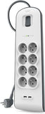 BELKIN Multiprise/Parafoudre 8 Prises 2 Ports USB