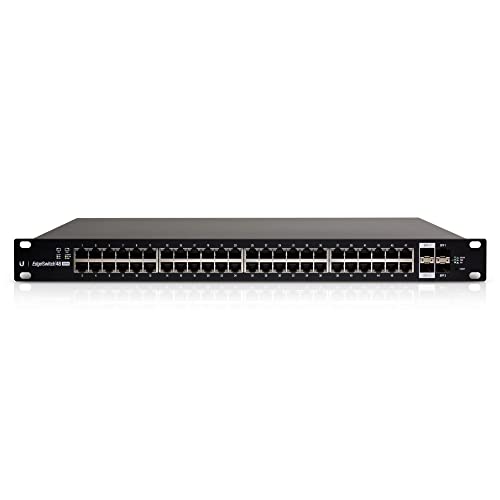 Ubiquiti Networks ES-48-500W commutateur réseau Géré L2/L3 Gigabit Ethernet (10/100/1000) Connexion Ethernet, supportant l'alimentation via ce port (PoE) 1U Noi