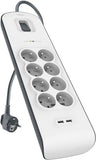 BELKIN Multiprise/Parafoudre 8 Prises 2 Ports USB