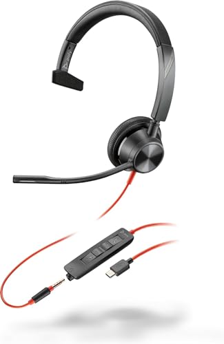 POLY Blackwire 3315 casque USB-C + Jack - 1 écouteur