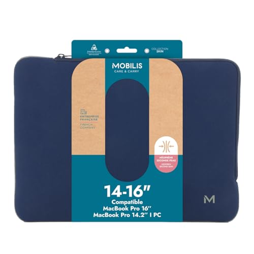 MOBILIS Skin Sleeve 14-16 - Bleu Marine & Gris