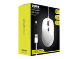 PORT DESIGNS Mouse Office Pro Silent Wired - White