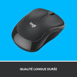 LOGITECH M220 Silent Mouse optical 3 buttons wireless 2.4 GHz USB wireless receiver charcoal