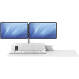 FELLOWES STATION ASSIS-DEBOUT LOTUS RT DOUBLE - BLANC