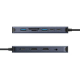 TARGUS HyperDrive EcoSmart Gen.2 Dual HDMI USB-C 11-in-1 Hub w 140 W PD3.1 Pass-Thru - For MST enabled devices
