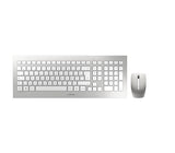 CHERRY Pack clavier & souris DW 8000 Sans fil Argent/Blanc