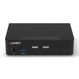 LINDY 2 Port KVM Switch DisplayPort 1.4 Switch between 2 DP equipped PCs from one keyboard mouse and monitor