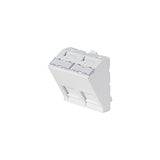 Plastron 45x45 incliné 30° pour 2 ports RJ45 keystone