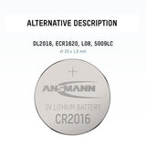 ANSMANN Piles lithium 5020082 CR2016 blister de 1
