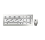 CHERRY Pack clavier & souris DW 8000 Sans fil Argent/Blanc