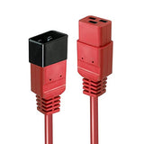 LINDY 1m IEC C19 to C20 Extension Cable Red