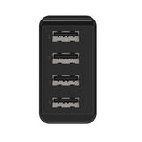 CHARGEUR SECTEUR 4 PORTS USB Type-A NOIR