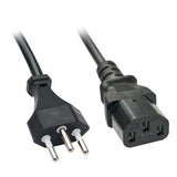LINDY IEC-Mains lead 3m Swiss Plug to IEC C13