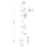 NEOMOUNTS FPMA-D550DVBLACK Support décran à fixer 10-32p - installation verticale