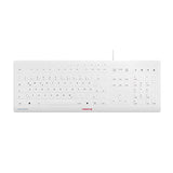 CHERRY Clavier Stream Protect AZERTY USB blanc