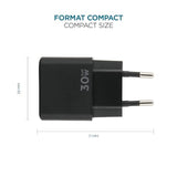 MOBILIS Chargeur secteur - 30W Smartphone Tablette