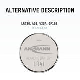 ANSMANN Piles alcalines 5015332 LR41 blister de 1
