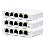Ubiquiti USW-FLEX-MINI-3 Networks UniFi Switch Flex Mini (3-pack) Géré Gigabit Ethernet (10/100/1000) Connexion Ethernet, supportant l'alimentation via ce port