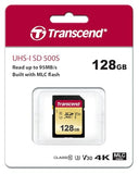 TRANSCEND Carte SDXC UHS I 500S Class 10 128 Go