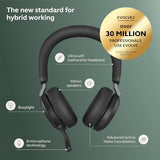 Jabra Evolve2 75 Casque Sans fil Arceau Bureau/Centre d'appels Bluetooth Noir