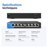 LINKSYS Switch 8 ports Gigabit - Boitier Métal