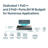 TP-LINK TL-SG1006PP Switch 6p Gigabit don 3 PoE+ et 1 PoE++