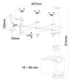NEOMOUNTS FPMA-D1330WHITE Support décran à fixer 10-30p