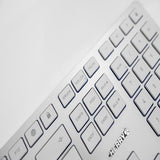 CHERRY Clavier KC 6000 SLIM USB argent/blanc