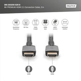 Digitus DB-330200-020-S câble HDMI 2 m HDMI Type A (Standard) Noir